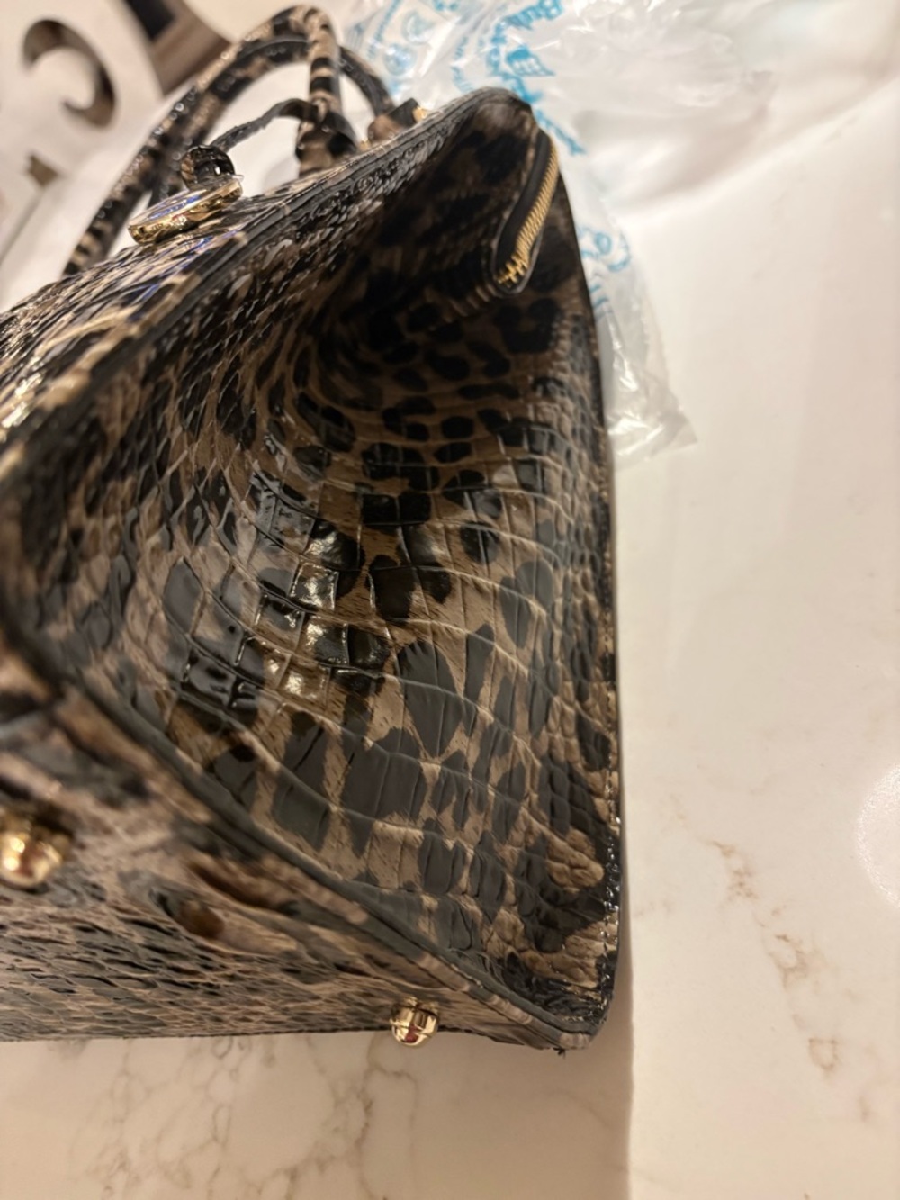 Brahmin Snow Leopard Caroline (like brand new) HTF - Picture 6 of 12